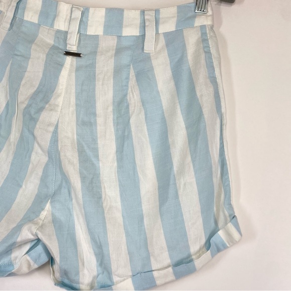 Billabong Women's Leave Rad Striped High Waisted Woven Short Size 26 Blue Beach - Picture 10 of 16
